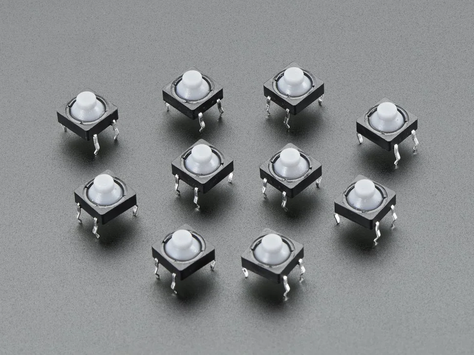 10 pieces of through-hole push button switch usually used in gaming controllers