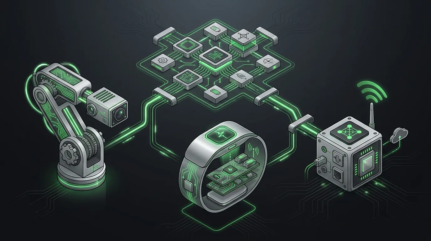 Hardware architecture playbooks for robotics, wearables, and IoT product design.