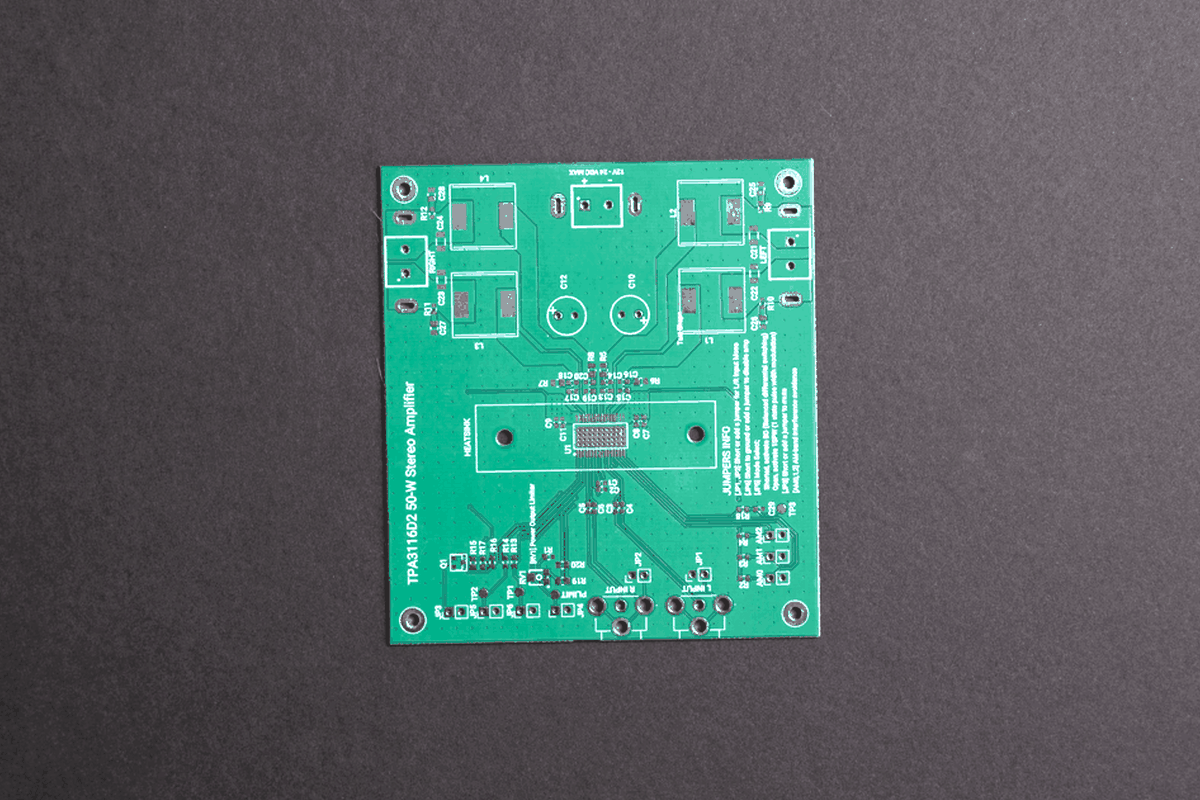 Animation of a Class-D audio amplifier PCB and its Flux-generated enclosure