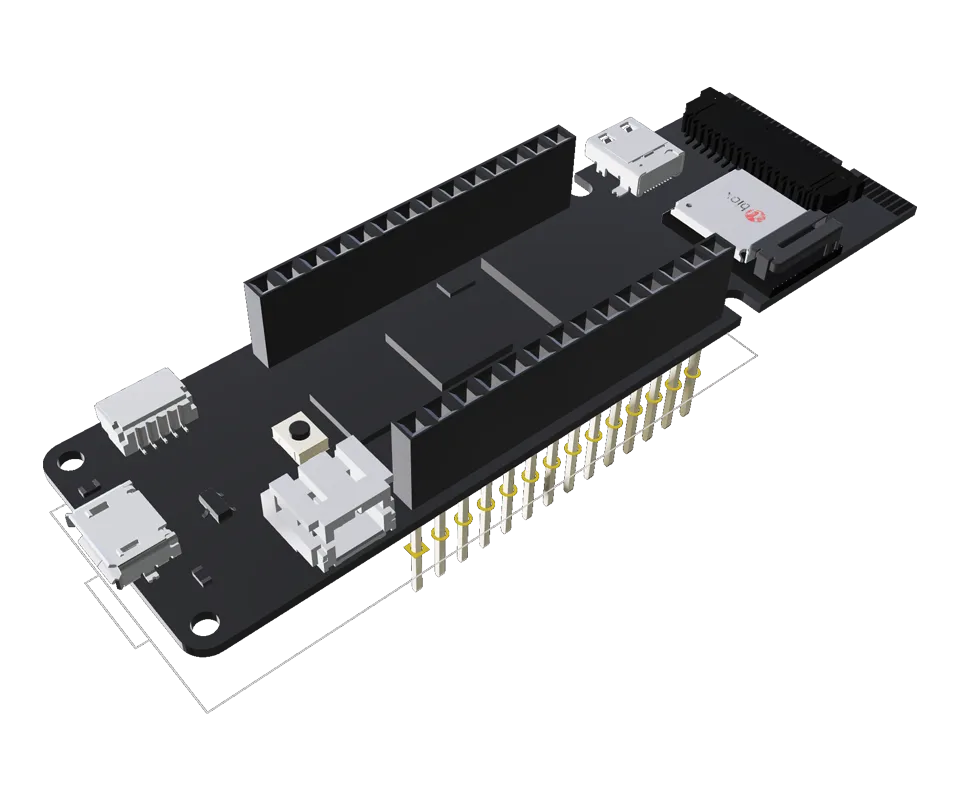 3D PCB view of Arduino MKR Vidor 4000 Template