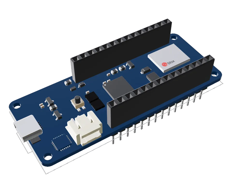 3D PCB view of Arduino MKR Wifi 1010 Template