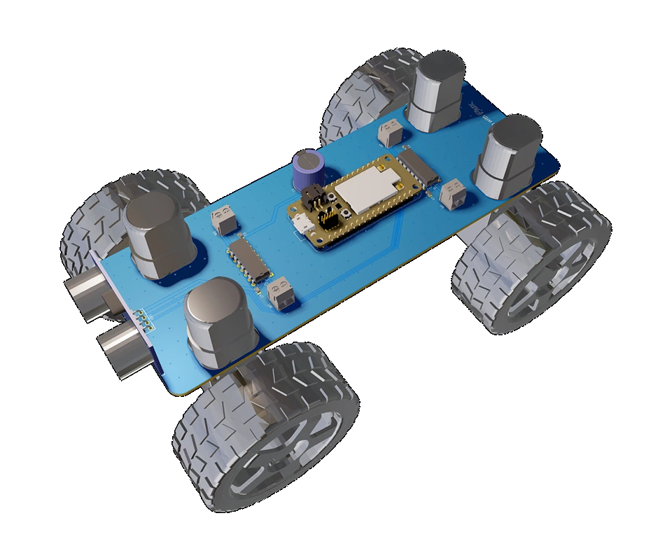 3D PCB view of Robo Project