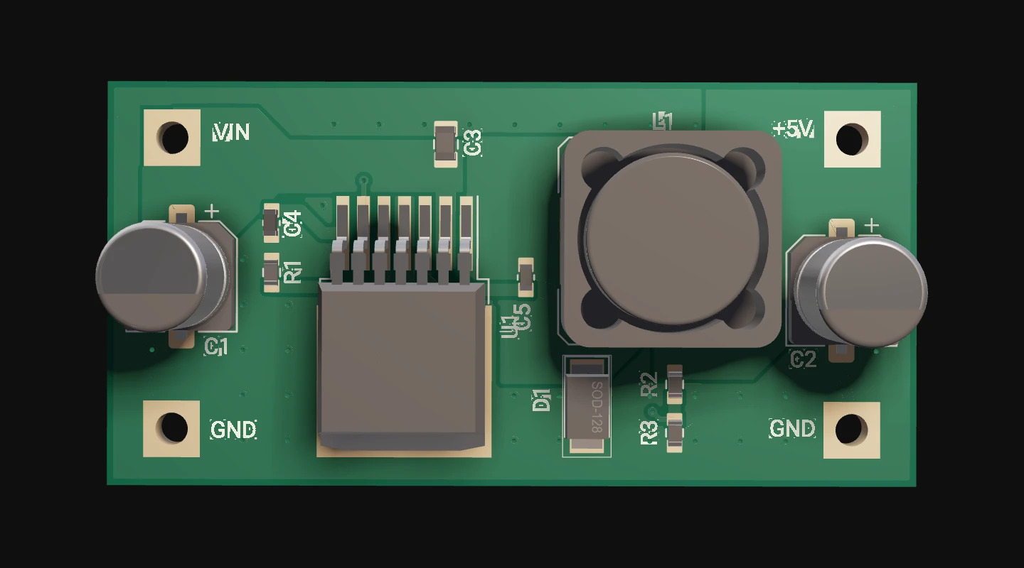 LM2679 5 V buck converter board