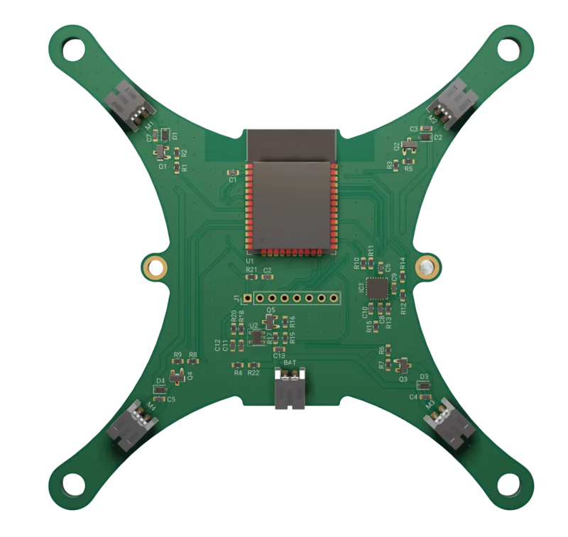 A pcb board of an adaptive robotics system made with Flux.
